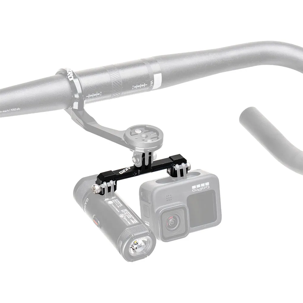 Akro Doppelte Lenkerhalterung Mit Verlängerung Für Fahrradlenker 110mm, Black, One Size Akro Doppelte Lenkerhalterung Mit Verlängerung Für Fahrradlenker 110mm, Black, One Size