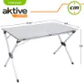 Aktive 110x70x70 Cm Aluminium Folding Tisch, Aluminium, One Size