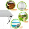 Aktive 110x70x70 Cm Aluminium Folding Tisch, Aluminium, One Size