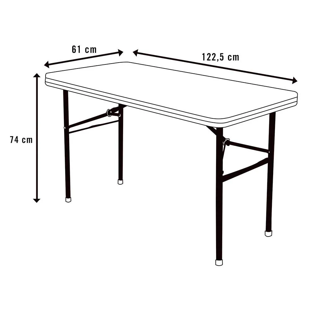 Aktive 121.5x61x74 Cm Folding Tisch, Brown, One Size Aktive 121.5x61x74 Cm Folding Tisch, Brown, One Size