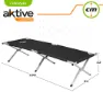 Aktive 190x64 Cm Campingbett, Black, One Size