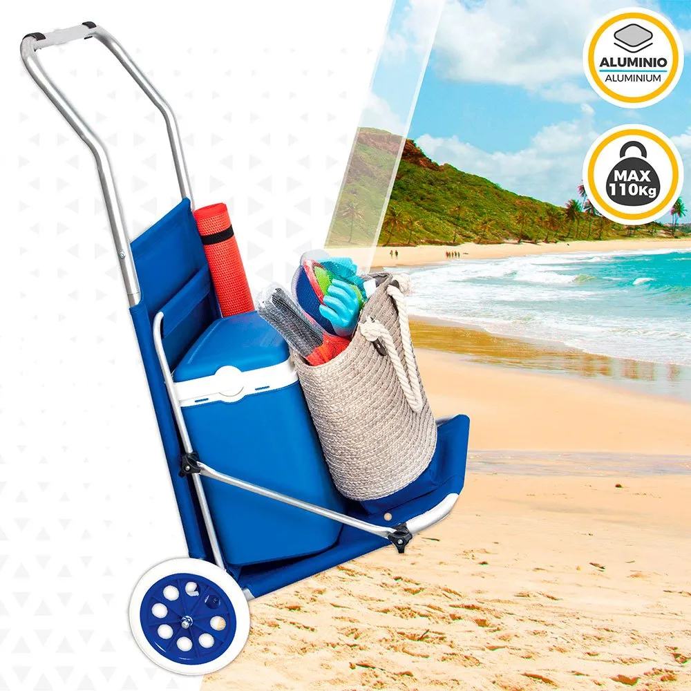 Aktive 2 In 1 Faltbarer Strandliegestuhl 6x117x6 Cm, Blue, One Size Aktive 2 In 1 Faltbarer Strandliegestuhl 6x117x6 Cm, Blue, One Size