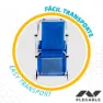 Aktive 2 In 1 Faltbarer Strandliegestuhl 6x117x6 Cm, Blue, One Size