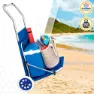 Aktive 2 In 1 Faltbarer Strandliegestuhl 6x117x6 Cm, Blue, One Size