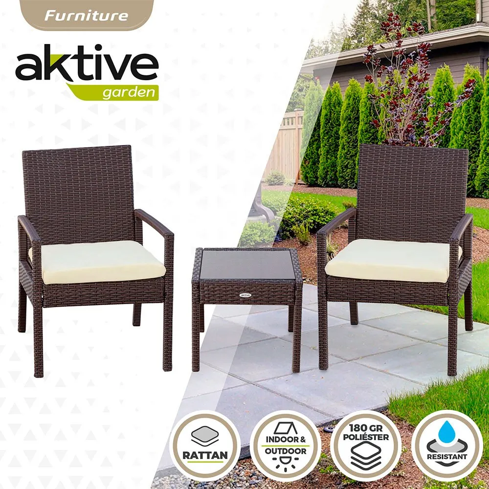 Aktive 2 Sessel Mit Tischen, Black, One Size Aktive 2 Sessel Mit Tischen, Black, One Size