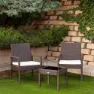 Aktive 2 Sessel Mit Tischen, Black, One Size