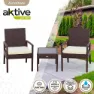 Aktive 2 Sessel Mit Tischen, Black, One Size