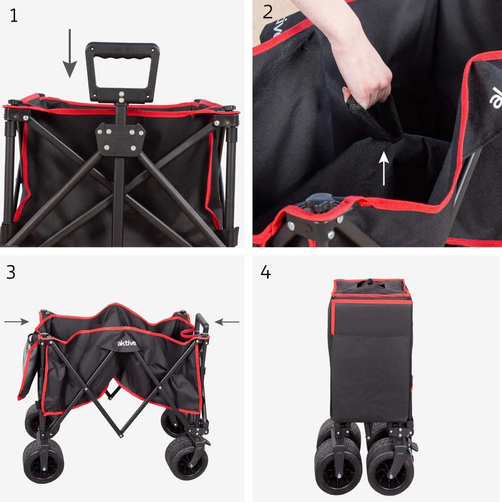 Aktive 360º Klappbarer Wagentisch, Black / red, One Size Aktive 360º Klappbarer Wagentisch, Black / red, One Size