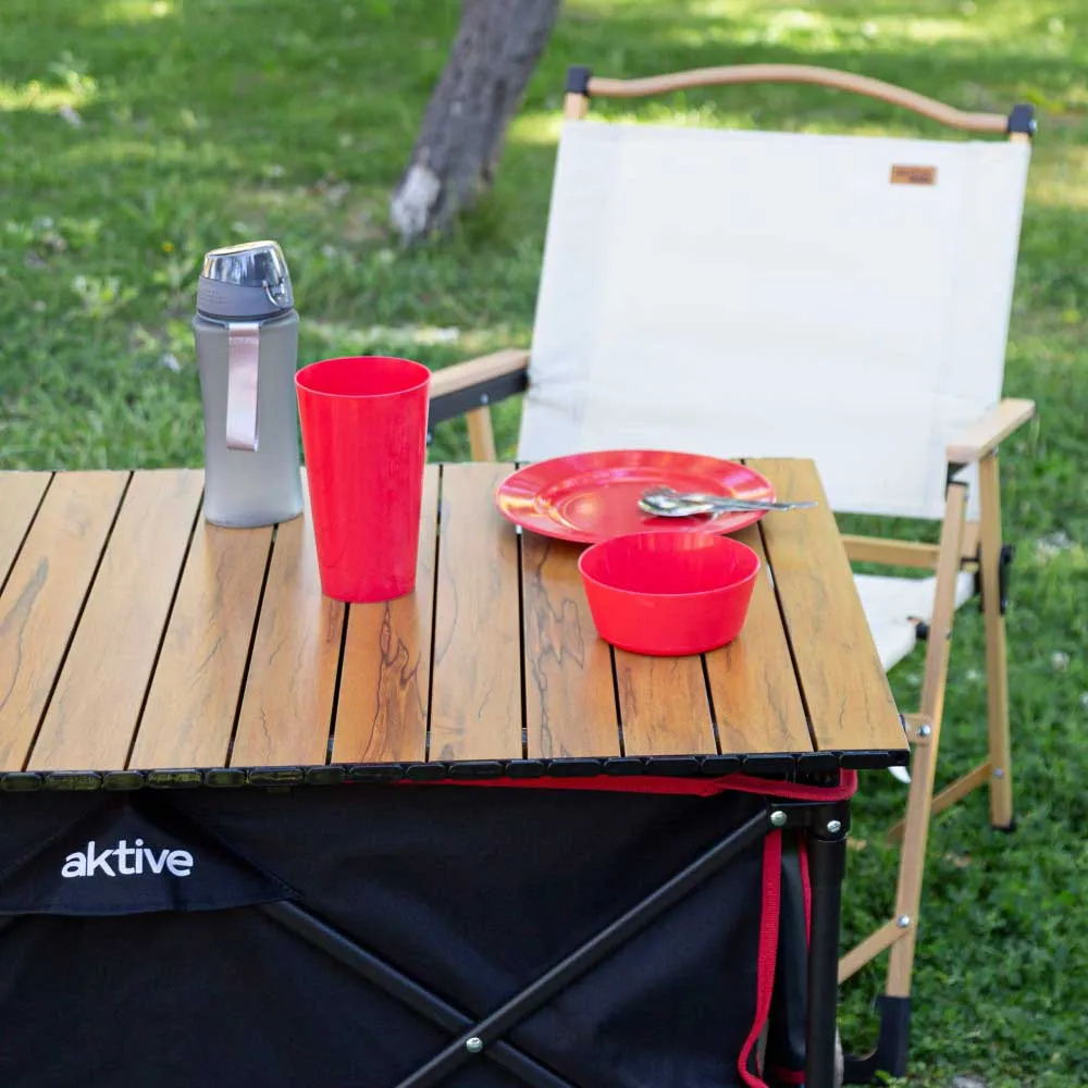 Aktive 360º Klappbarer Wagentisch, Black / red, One Size Aktive 360º Klappbarer Wagentisch, Black / red, One Size