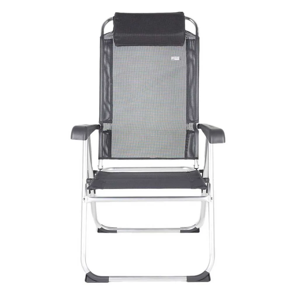 Aktive 44.5x55x103 Cm Aluminium Mehrfach Verstellbarer Klappstuhl, Grey, One Size Aktive 44.5x55x103 Cm Aluminium Mehrfach Verstellbarer Klappstuhl, Grey, One Size