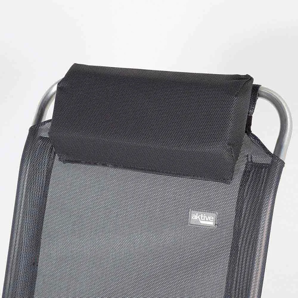 Aktive 44.5x55x103 Cm Aluminium Mehrfach Verstellbarer Klappstuhl, Grey, One Size Aktive 44.5x55x103 Cm Aluminium Mehrfach Verstellbarer Klappstuhl, Grey, One Size