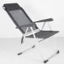 Aktive 44.5x55x103 Cm Aluminium Mehrfach Verstellbarer Klappstuhl, Grey, One Size