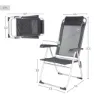 Aktive 44.5x55x103 Cm Aluminium Mehrfach Verstellbarer Klappstuhl, Grey, One Size