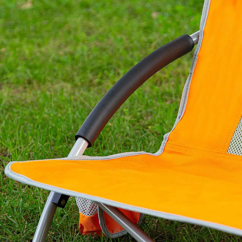 Aktive 46x51x67 Cm Niedriger Klappstuhl Aus Aluminium, Orange, One Size Aktive 46x51x67 Cm Niedriger Klappstuhl Aus Aluminium, Orange, One Size