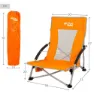 Aktive 46x51x67 Cm Niedriger Klappstuhl Aus Aluminium, Orange, One Size