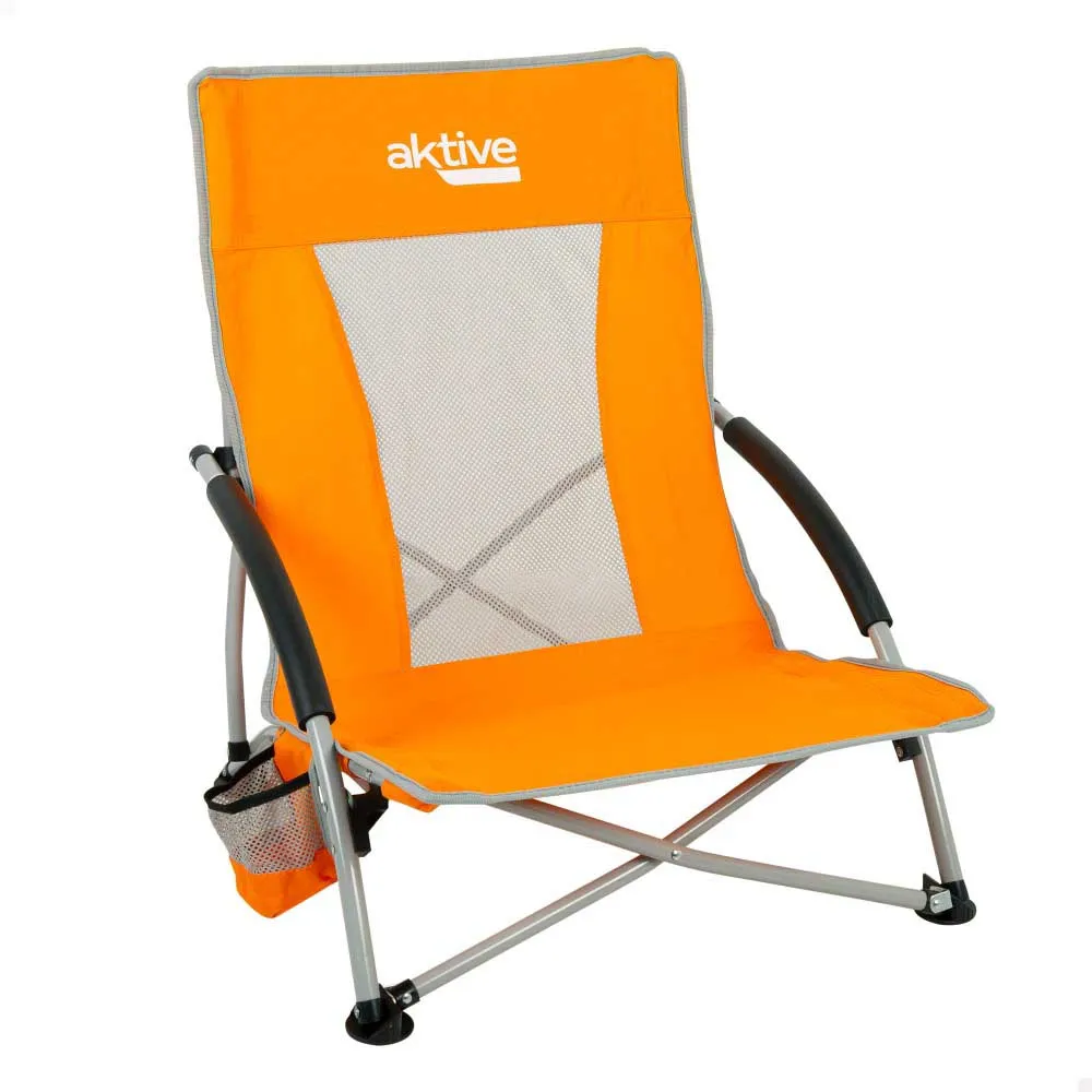 Aktive 46x51x67 Cm Niedriger Klappstuhl Aus Aluminium, Orange, One Size Aktive 46x51x67 Cm Niedriger Klappstuhl Aus Aluminium, Orange, One Size