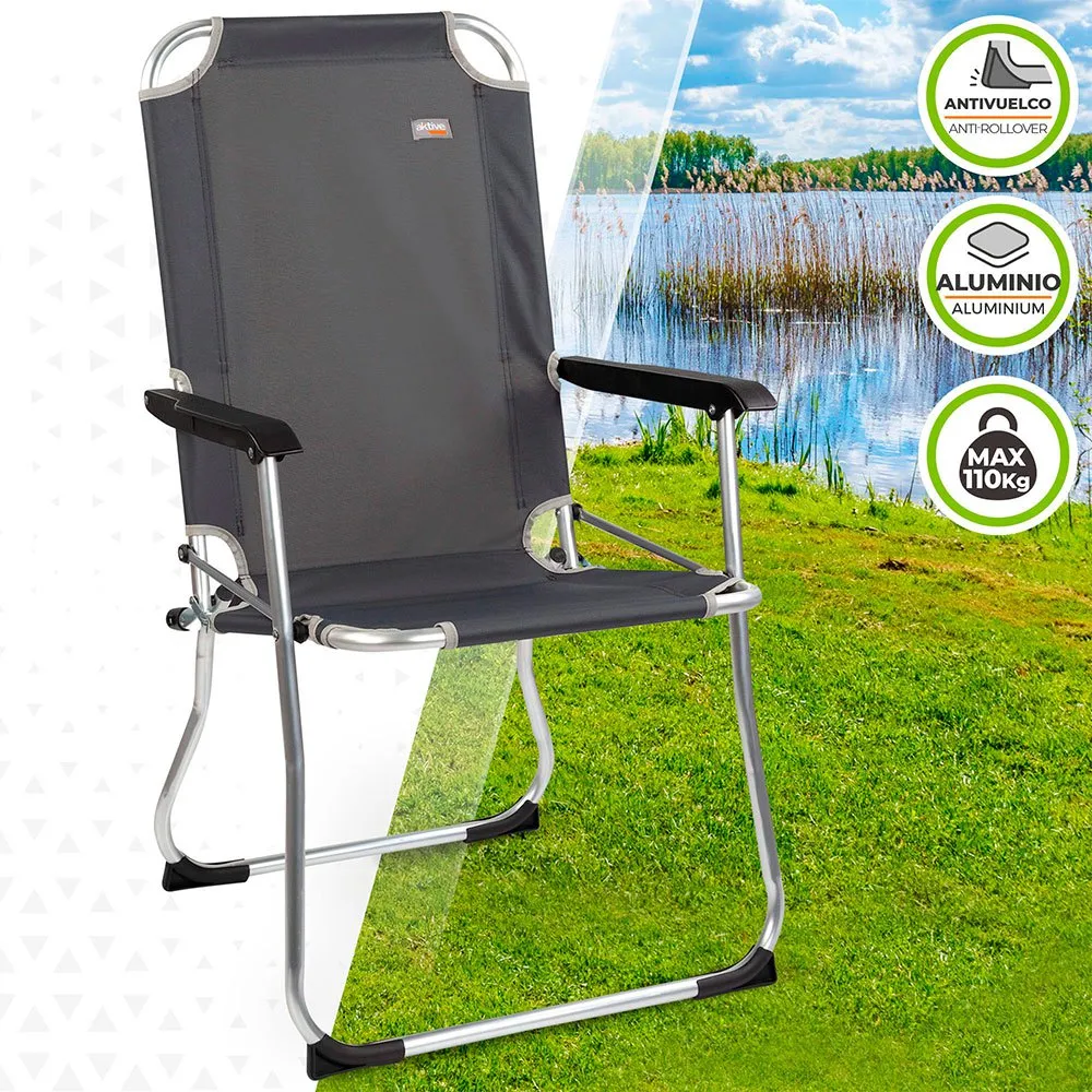 Aktive 54x57x91 Cm Folding Stuhl, Black, One Size Aktive 54x57x91 Cm Folding Stuhl, Black, One Size