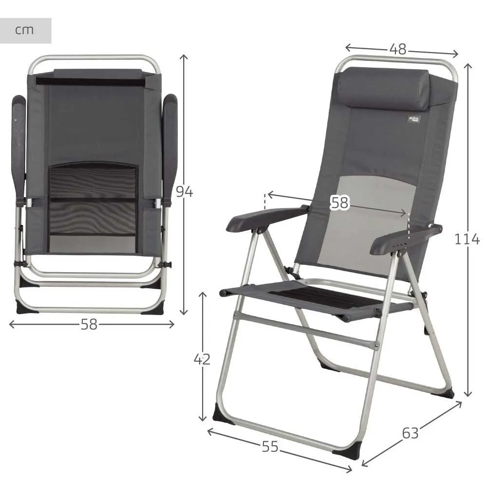 Aktive 55x63x114 Cm Aluminium Mehrfach Verstellbarer Klappstuhl unisex, Multicolour, One Size Aktive 55x63x114 Cm Aluminium Mehrfach Verstellbarer Klappstuhl unisex, Multicolour, One Size