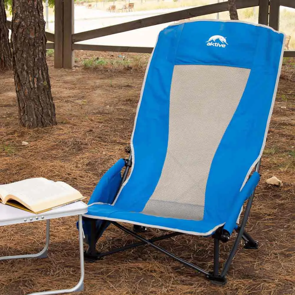 Aktive 56x46x94 Cm Niedriger Klappstuhl Aus Aluminium unisex, Royal, One Size Aktive 56x46x94 Cm Niedriger Klappstuhl Aus Aluminium unisex, Royal, One Size