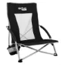 Aktive 56x51x67 Cm Niedriger Klappstuhl Aus Aluminium, Black, One Size