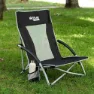 Aktive 56x51x67 Cm Niedriger Klappstuhl Aus Aluminium, Black, One Size
