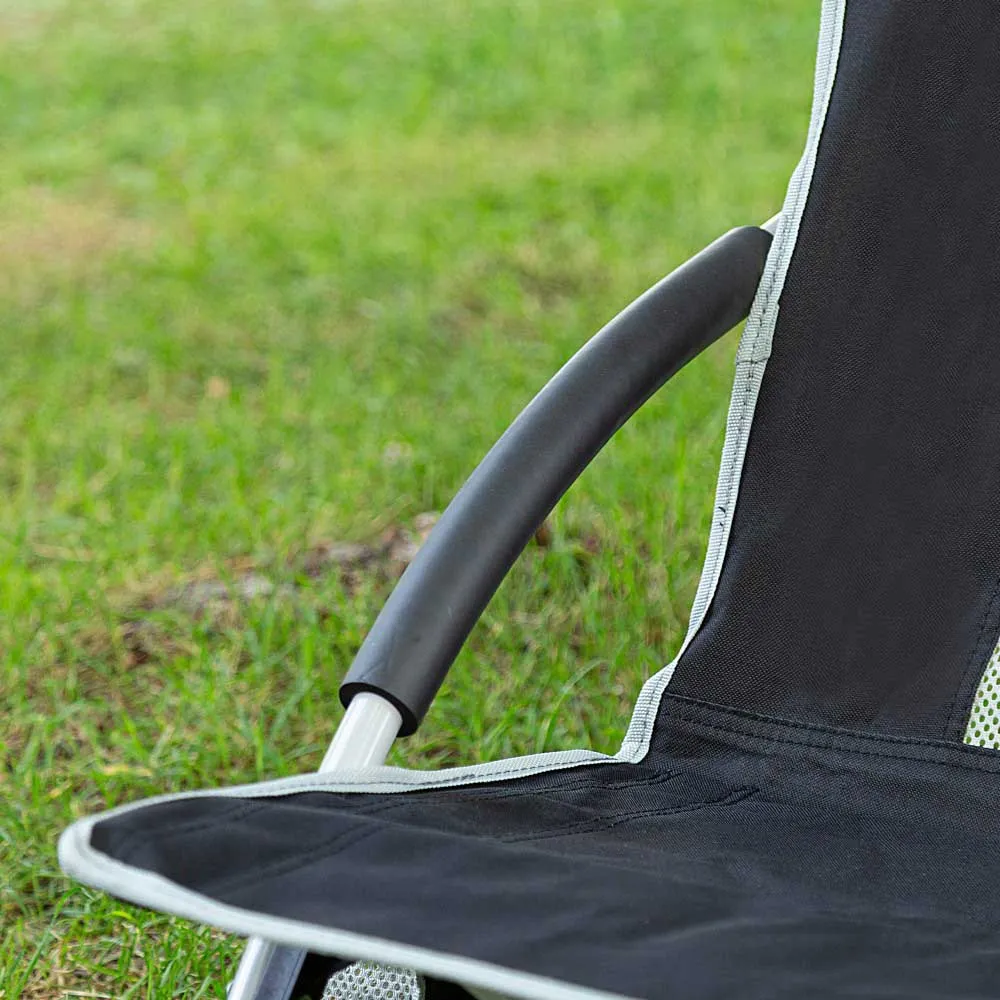 Aktive 56x51x67 Cm Niedriger Klappstuhl Aus Aluminium unisex, Black, One Size Aktive 56x51x67 Cm Niedriger Klappstuhl Aus Aluminium unisex, Black, One Size