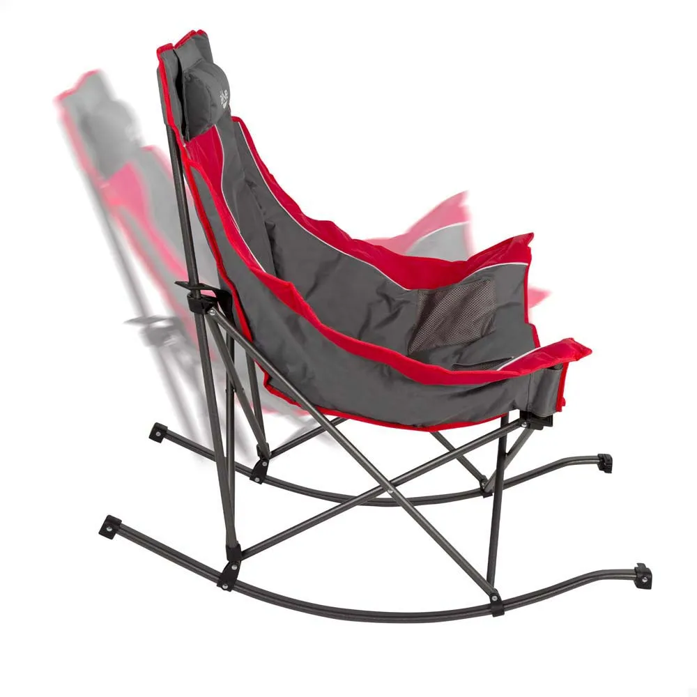 Aktive 57x100x97 Cm Rocking Stuhl, Grey / red, One Size Aktive 57x100x97 Cm Rocking Stuhl, Grey / red, One Size