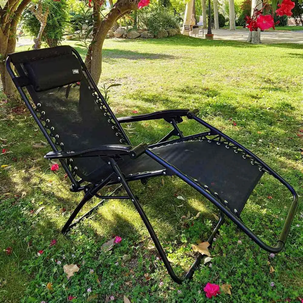Aktive 61142 Klappstuhl 0 Schwerkraft Multiposition, Black, One Size Aktive 61142 Klappstuhl 0 Schwerkraft Multiposition, Black, One Size