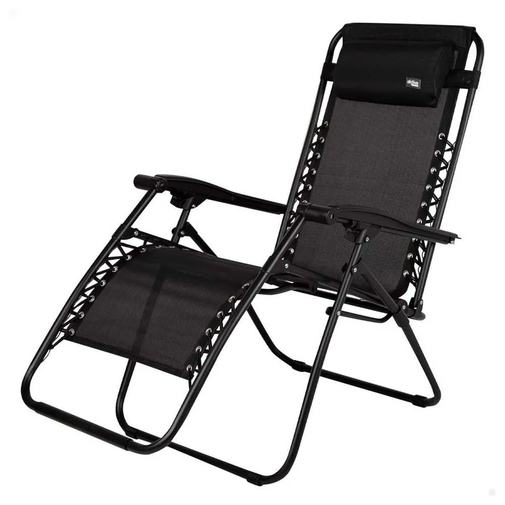 Aktive 61142 Klappstuhl 0 Schwerkraft Multiposition, Black, One Size Aktive 61142 Klappstuhl 0 Schwerkraft Multiposition, Black, One Size