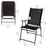 Aktive 61146 Slim 4 Units Klappbarer Gartenstuhl, Black, One Size