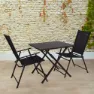 Aktive 61147 Slim 2 Units Klappbarer Gartenstuhl, Black, One Size