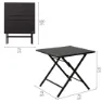 Aktive 61149 Table+2 Armchairs Klappbarer Outdoor-set, Black, One Size