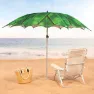 Aktive 62326 Uv40 Ø Kippbarer Sonnenschirm 200 Cm unisex, Leaves, One Size
