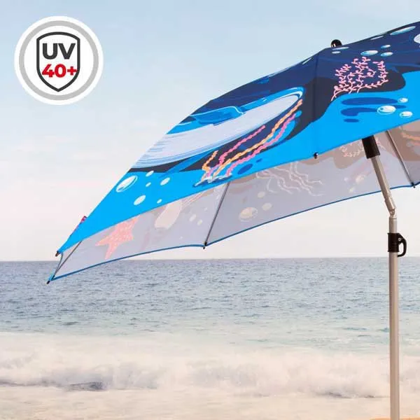 Aktive 62327 Uv40 Ø Kippbarer Sonnenschirm 200 Cm, Navy, One Size Aktive 62327 Uv40 Ø Kippbarer Sonnenschirm 200 Cm, Navy, One Size
