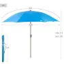 Aktive 62336 Uv50 Ø Großer Neigbarer Sonnenschirm 220 Cm, Blue, One Size