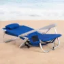 Aktive 62353 Xxl Niedriger Klappstuhl Mit Mehreren Positionen 57x53x78 Cm, Blue, One Size