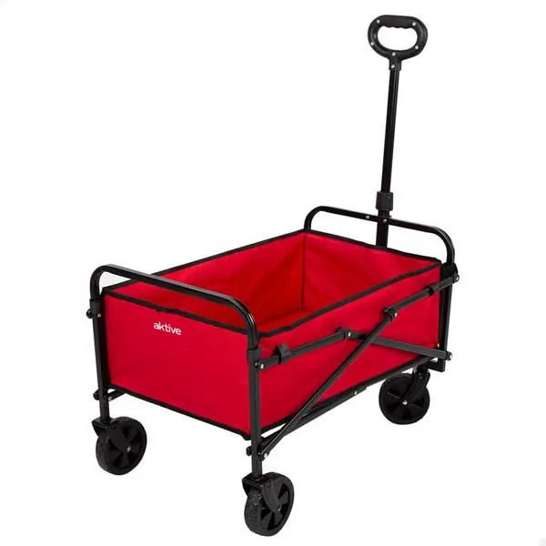Aktive 62375 Faltbarer Einkaufswagen 46x73x94 Cm, Red / black, One Size Aktive 62375 Faltbarer Einkaufswagen 46x73x94 Cm, Red / black, One Size