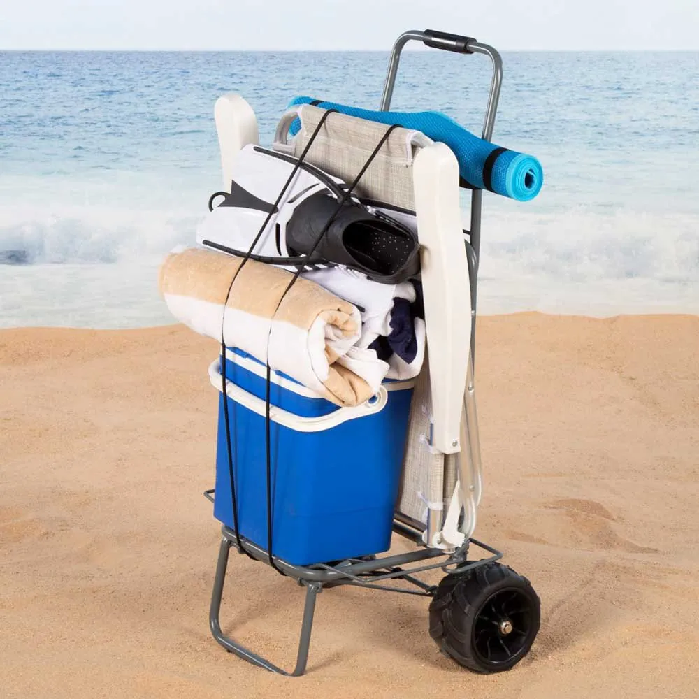 Aktive 62377 Faltbarer Strandwagen Mit Großen Rädern 55x40x100 Cm, Grey, One Size Aktive 62377 Faltbarer Strandwagen Mit Großen Rädern 55x40x100 Cm, Grey, One Size