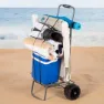 Aktive 62377 Faltbarer Strandwagen Mit Großen Rädern 55x40x100 Cm, Grey, One Size