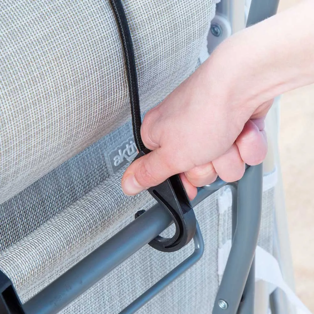 Aktive 62377 Faltbarer Strandwagen Mit Großen Rädern 55x40x100 Cm unisex, Grey, One Size