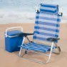 Aktive 62666 Multipositions-klappsessel, Blue / white, One Size