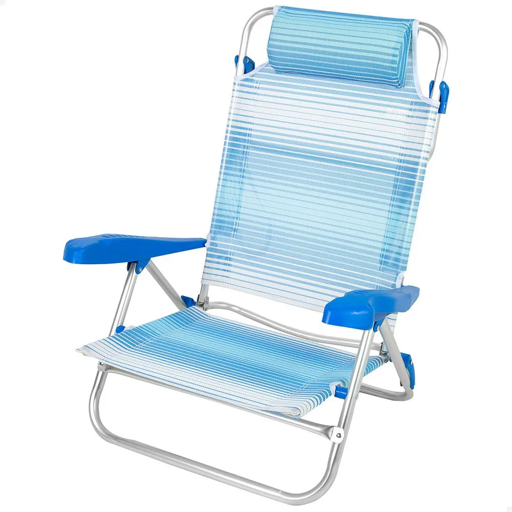 Aktive 62669 Multipositions-klappsessel, Striped blue, One Size Aktive 62669 Multipositions-klappsessel, Striped blue, One Size