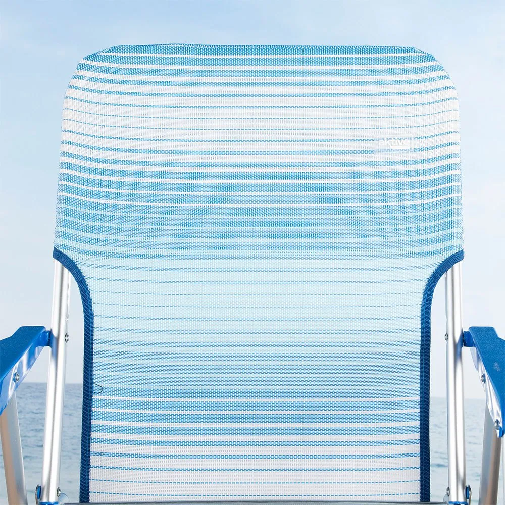 Aktive 62670 Niedriger Klappstuhl Aus Aluminium, Striped blue, One Size Aktive 62670 Niedriger Klappstuhl Aus Aluminium, Striped blue, One Size