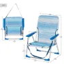 Aktive 62670 Niedriger Klappstuhl Aus Aluminium, Striped blue, One Size