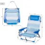 Aktive 62671 Niedriger Faltbarer Mehrpositionsstuhl Aus Aluminium, Striped blue, One Size