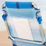 Aktive 62671 Niedriger Faltbarer Mehrpositionsstuhl Aus Aluminium, Striped blue, One Size