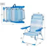 Aktive 62672 Klappstuhl Mehrfachposition 53x60x90 Cm, Blue stripes, One Size