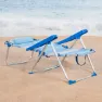 Aktive 62672 Klappstuhl Mehrfachposition 53x60x90 Cm unisex, Blue stripes, One Size