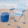 Aktive 62673 Aluminium Mehrfach Verstellbarer Klappstuhl, Striped blue, One Size