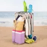 Aktive 62683 Faltbarer Strandwagen Mit Großen Rädern 47x75x104 Cm unisex, Blue / grey, One Size